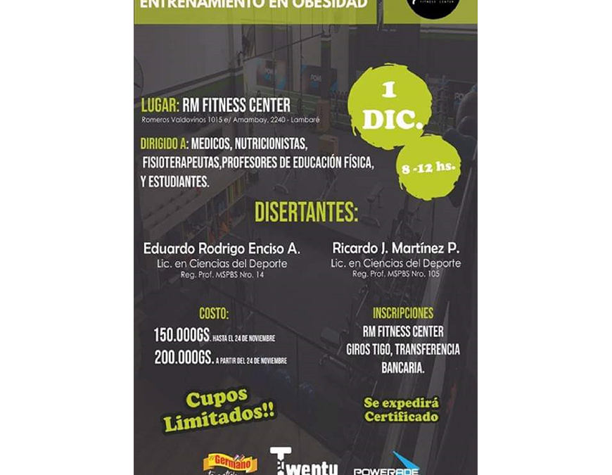 Capacitarán a profesionales de salud en prescripción de ejercicios para personas con obesidad