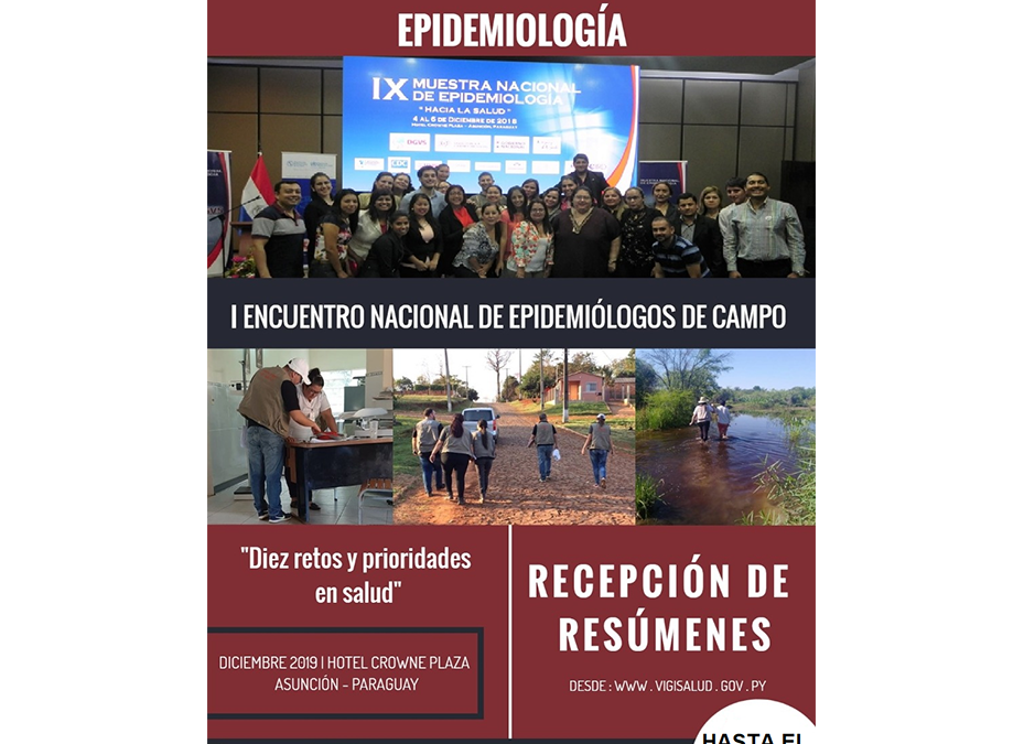 Último día para recepción de resúmenes de investigación para Muestra de Epidemiología