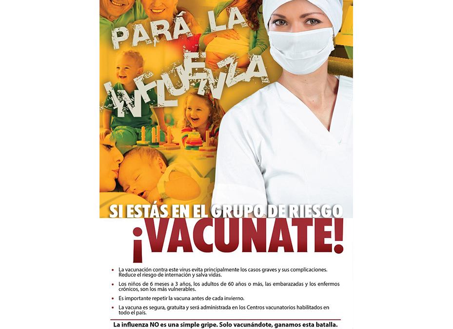 Desde hoy inicia agendamiento para vacunación contra la influenza