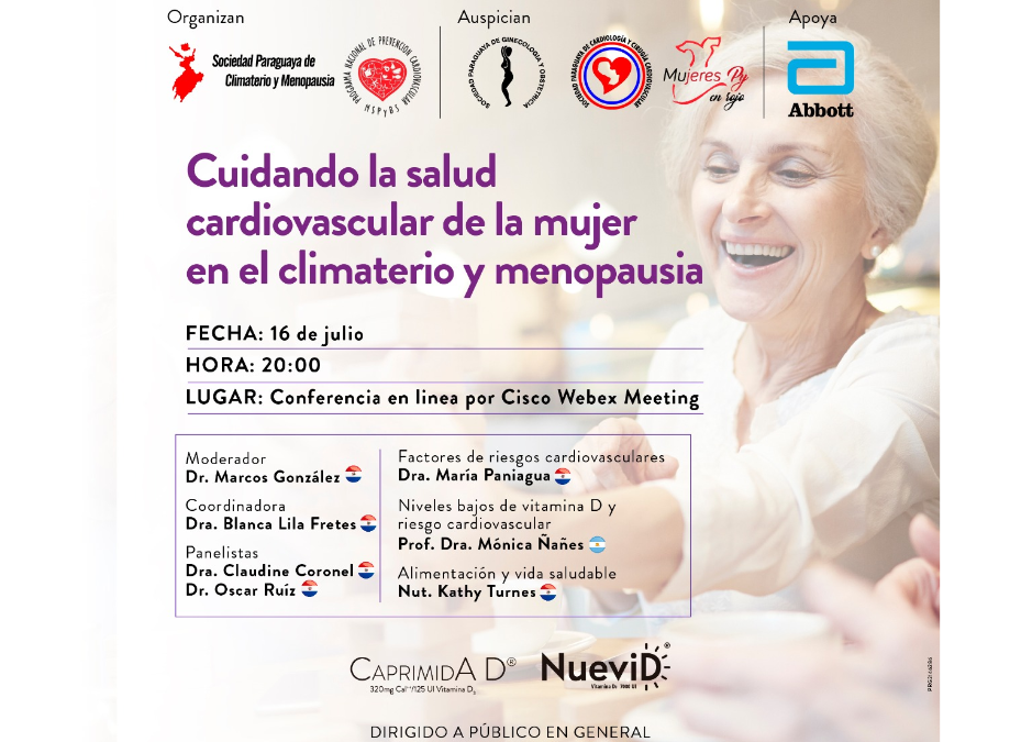 Salud cardiovascular de la mujer, climaterio y menopausia tratarán en conferencia en línea