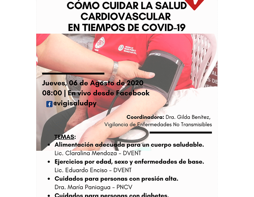 Aprendé como cuidar tu salud cardiovascular en tiempos de COVID-19, en conversatorio online