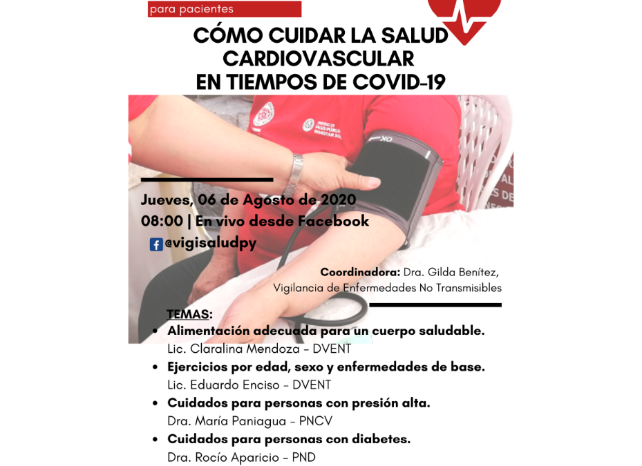 Aprendé como cuidar tu salud cardiovascular en tiempos de COVID-19, en conversatorio online