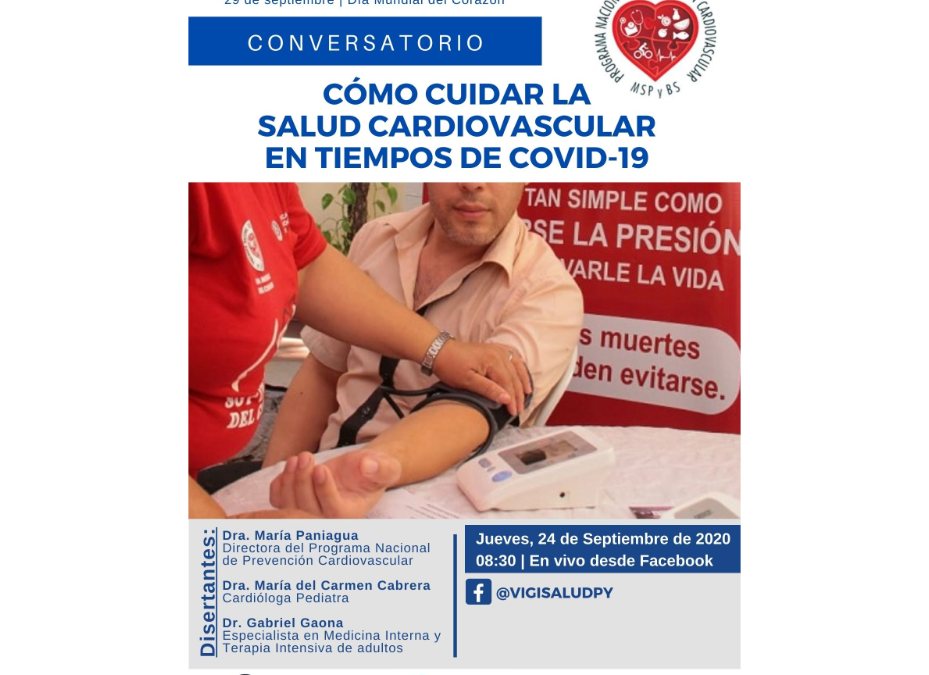 «Cómo cuidar la salud cardiovascular en tiempos de COVID-19» será expuesto en conversatorio