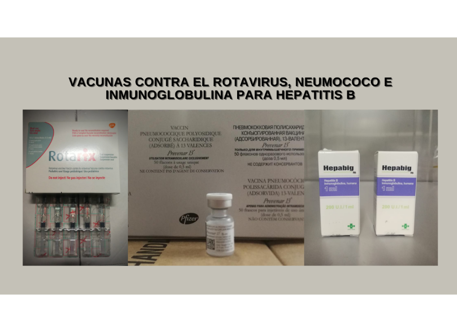 Llegaron vacunas contra el neumococo, rotavirus e inmunoglobulina antihepatitis B