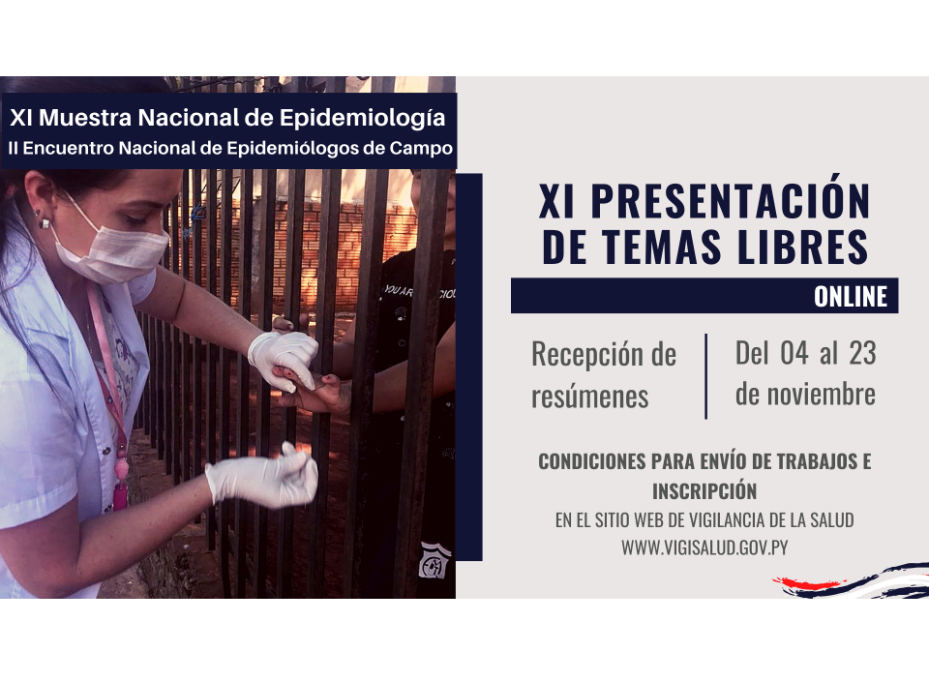 Inicia recepción de trabajos e inscripción para la XI Muestra Nacional de Epidemiología