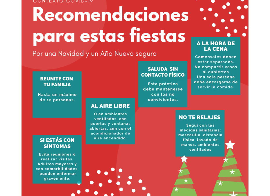 Recomendaciones para evitar contagios durante las fiestas de fin de año