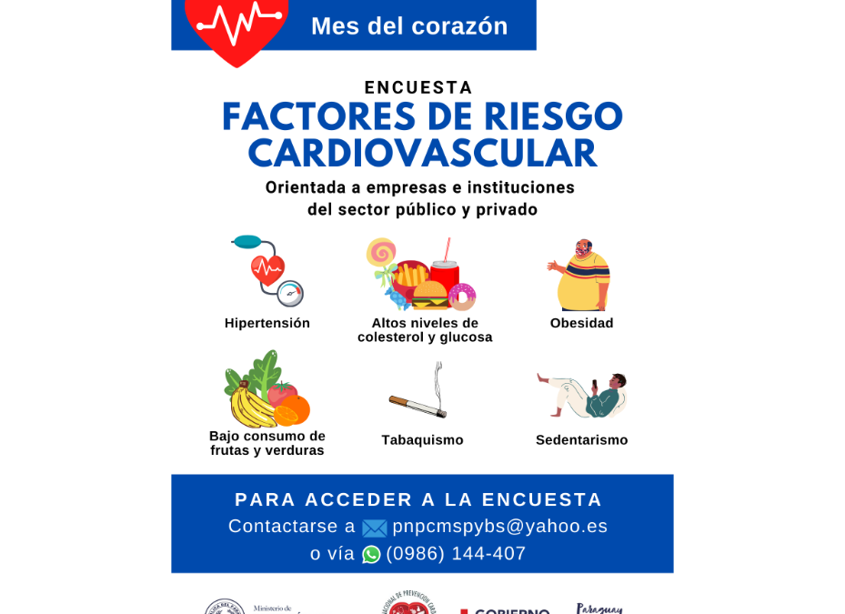 Por el mes del corazón lanzan encuesta de factores de riesgo cardiovascular