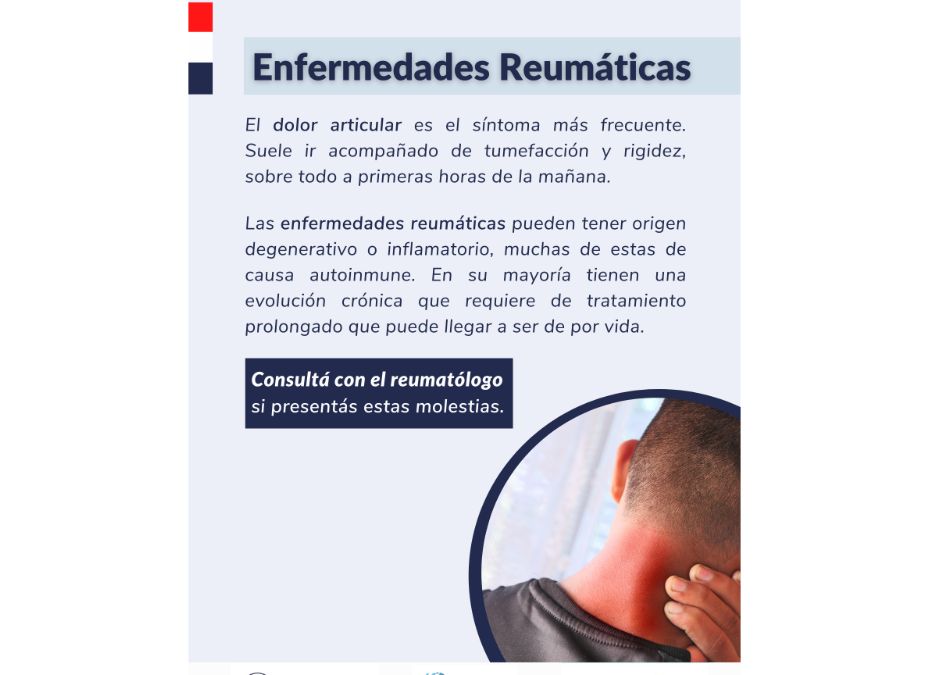 Enfermedades reumáticas: dolor articular es el síntoma más frecuente