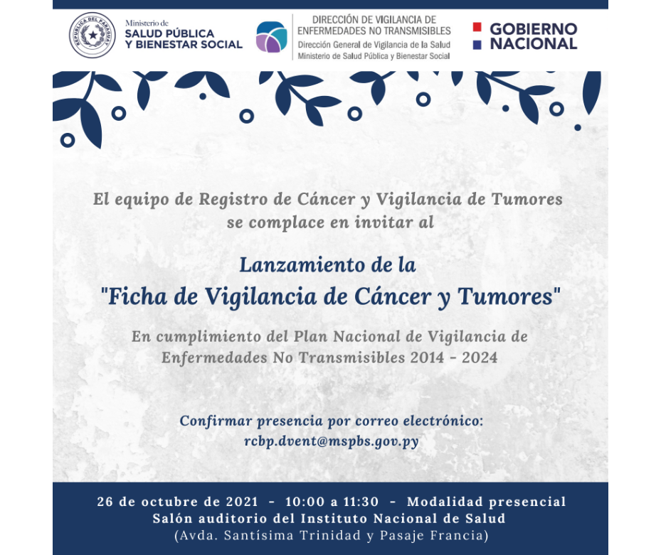 Paraguay contará con Ficha de vigilancia de cáncer y tumores – 22-10-2021
