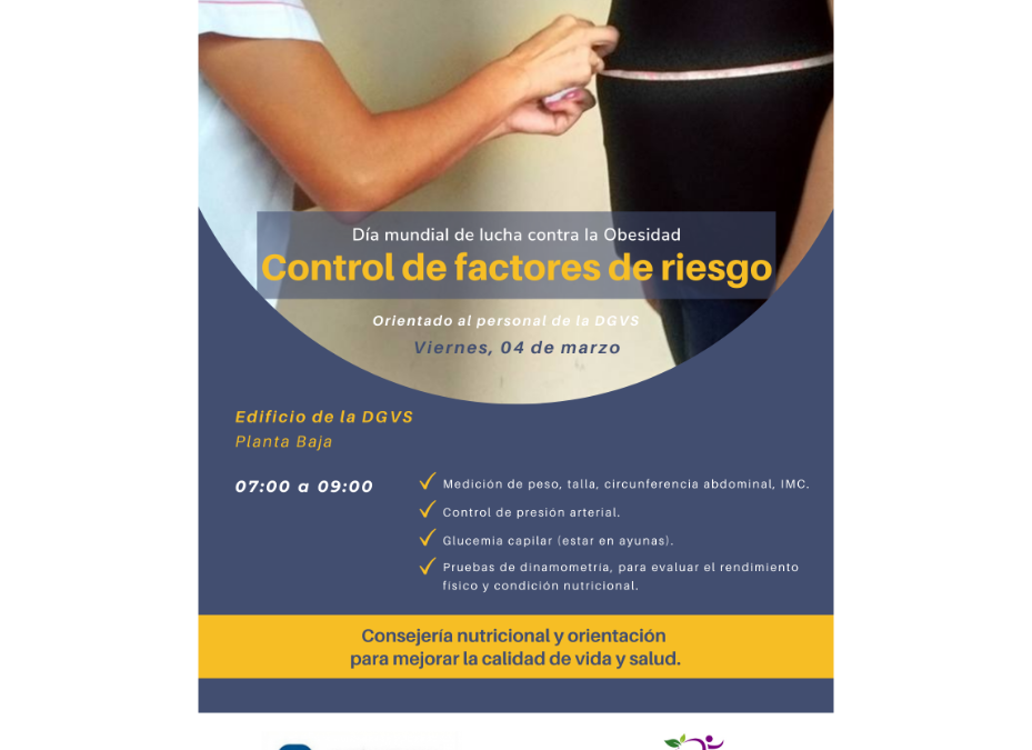 Este viernes, jornada de detección de factores de riesgo y obesidad