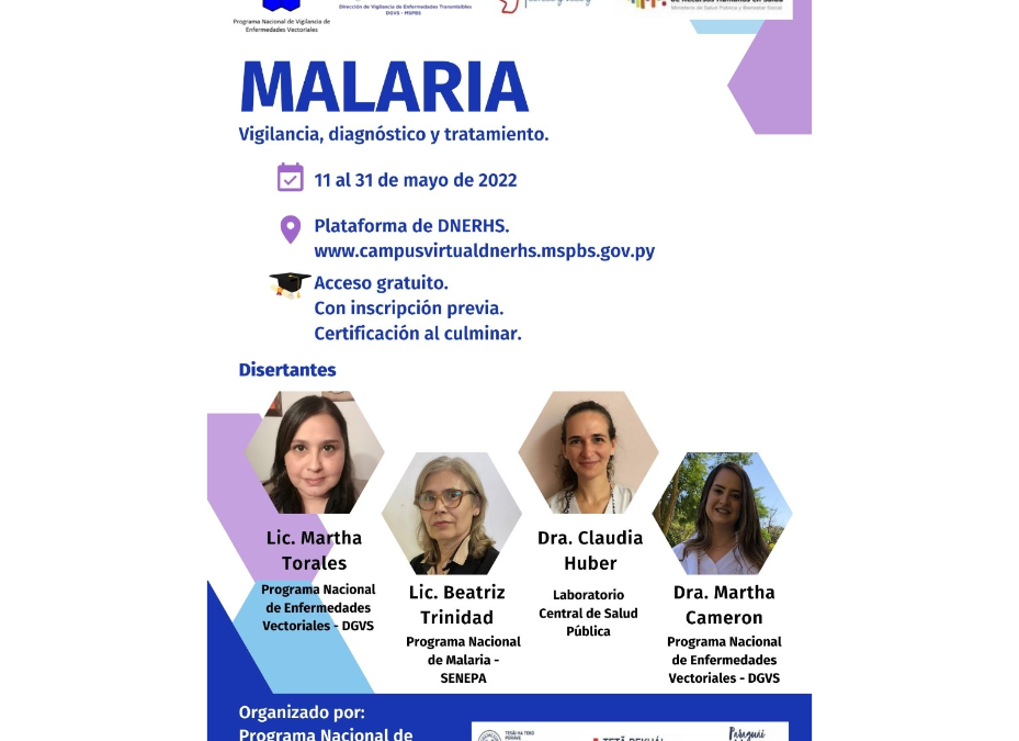 Siguen abiertas las inscripciones para la capacitación virtual en malaria