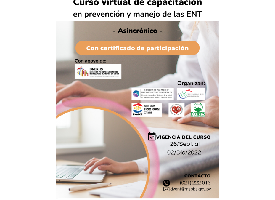 Hoy inicia el curso de capacitación en prevención y manejo de las ENT