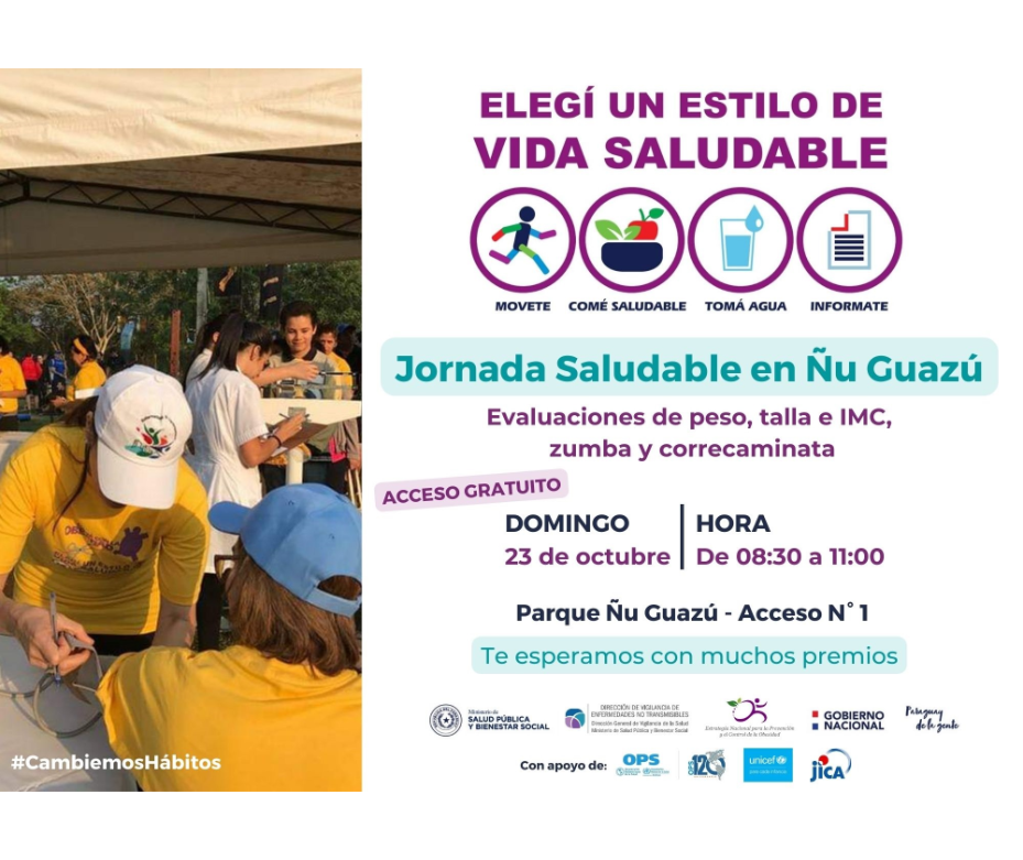 El domingo te esperamos con una jornada saludable, en Ñu Guazú – 18-10-2022