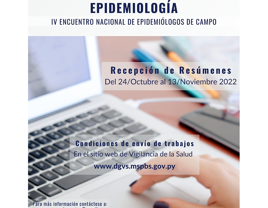 Este lunes inicia recepción de resúmenes para la Muestra Nacional de Epidemiología
