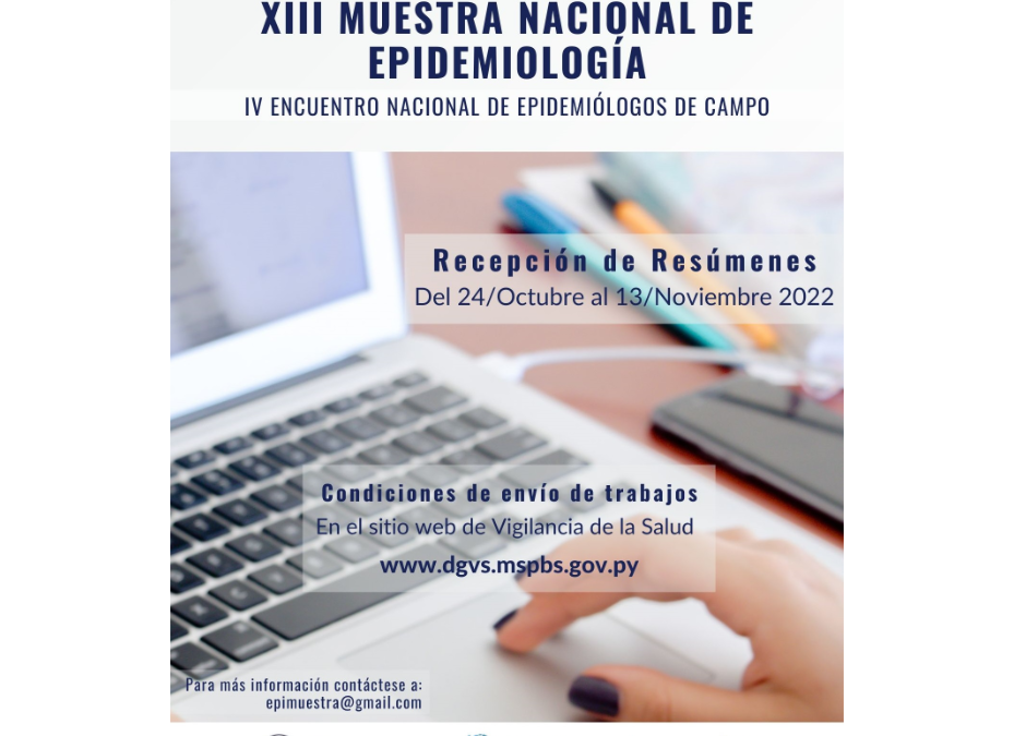 Este lunes inicia recepción de resúmenes para la Muestra Nacional de Epidemiología