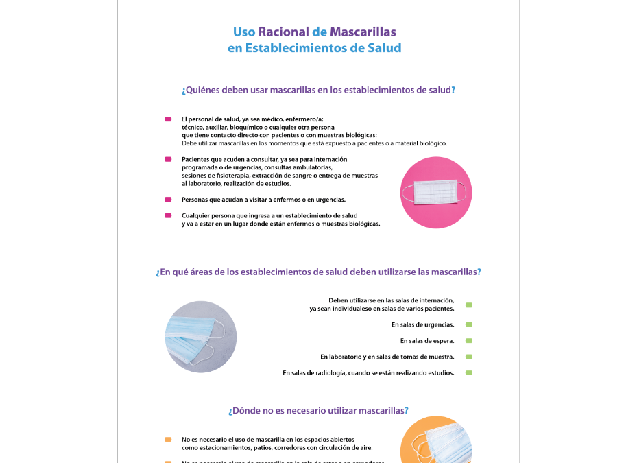 Recomendaciones para el uso racional de mascarillas en establecimientos de salud