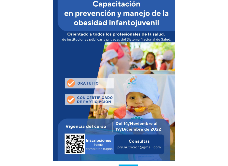 Abren inscripción para curso virtual «Manejo de la obesidad infantojuvenil»