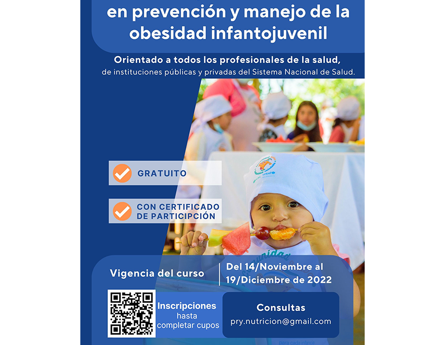 Abren inscripción para curso virtual «Manejo de la obesidad infantojuvenil»
