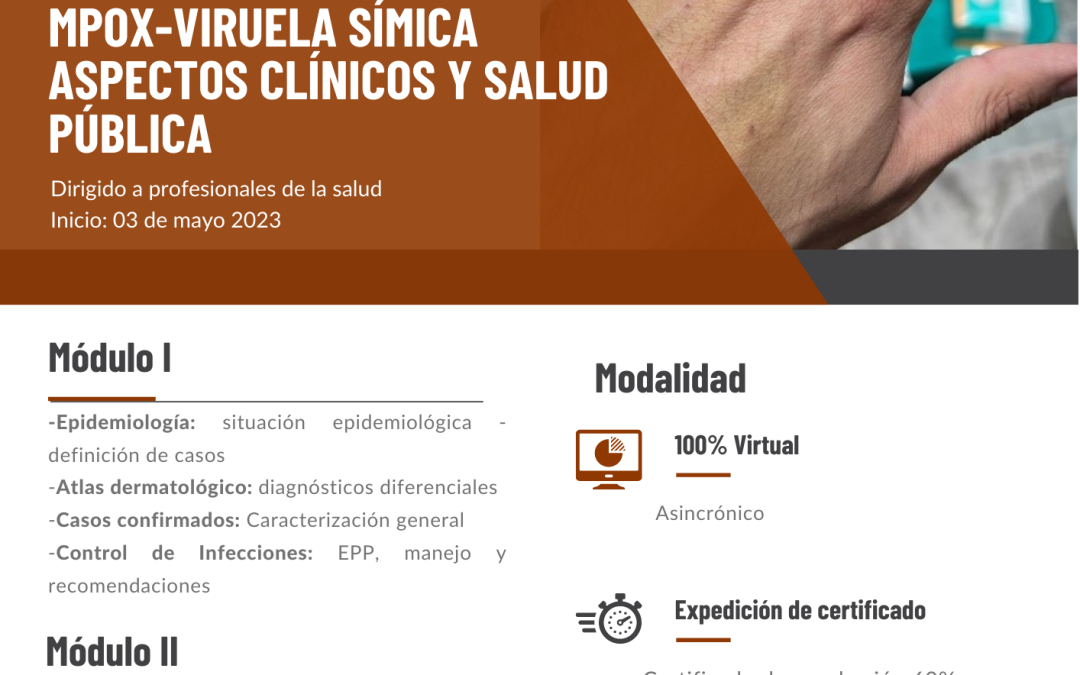 Inicia curso de capacitación virtual y gratuita en MPOX-Viruela Símica