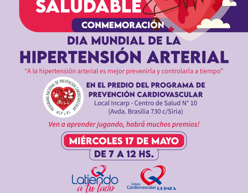 Invitan a jornada saludable por el día mundial de la hipertensión arterial