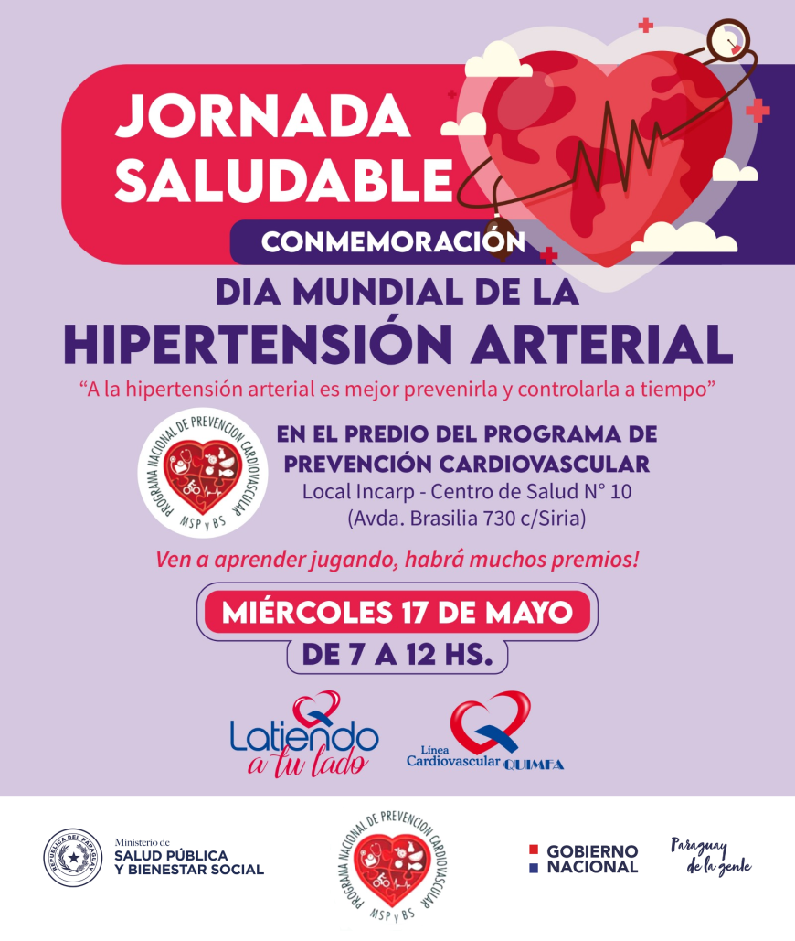 Invitan a jornada saludable por el día mundial de la hipertensión arterial
