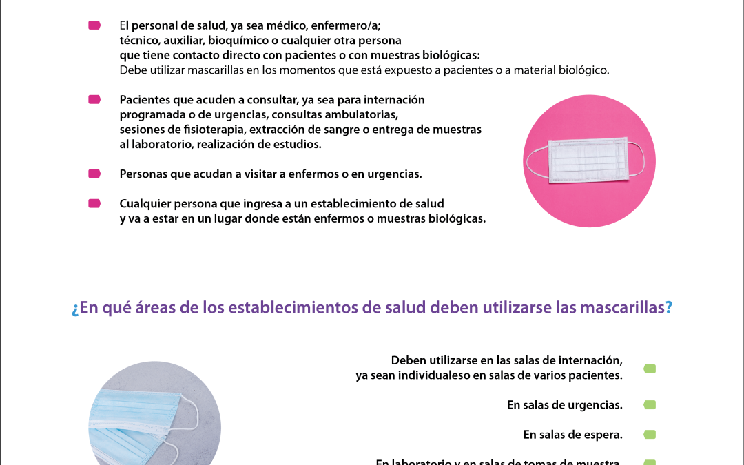 Recomendaciones para el uso racional de mascarillas en establecimientos de salud