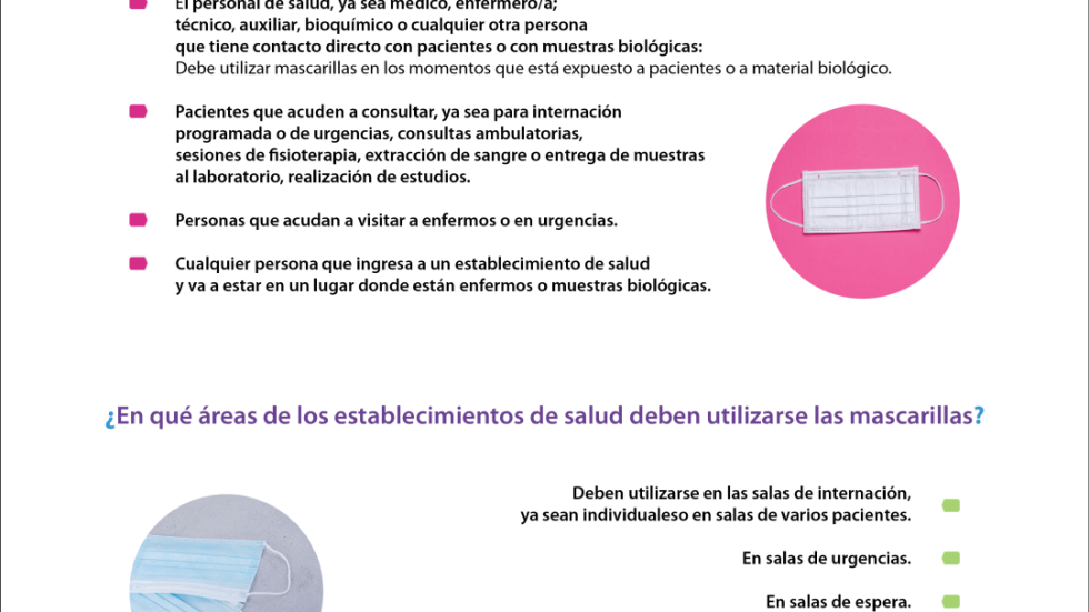 Recomendaciones para el uso racional de mascarillas en establecimientos ...