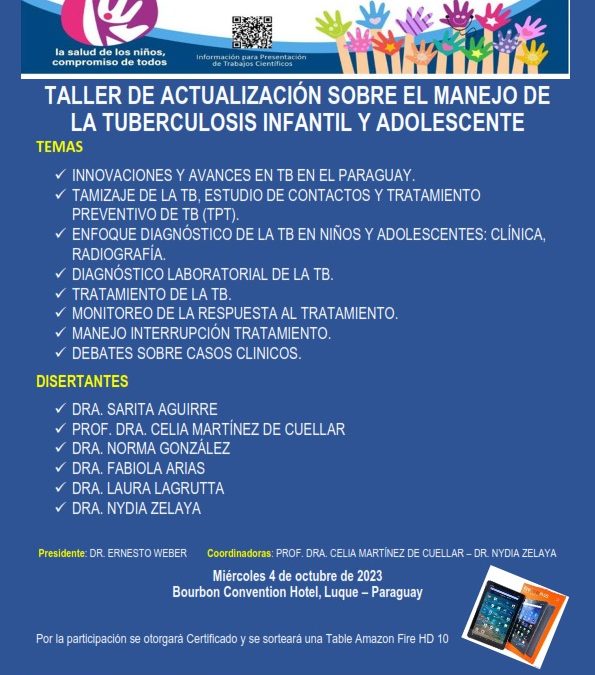 Actualizarán sobre manejo de la tuberculosis infantil y adolescente