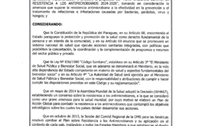 Se aprueba plan contra la resistencia a los antimicrobianos 2024 – 2028