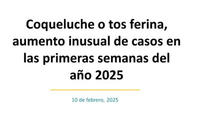 Alerta epidemiológica ante aumento de casos de tos ferina