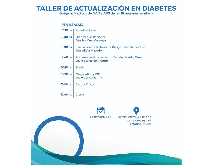 Invitan a médicos a jornada de actualización en diabetes