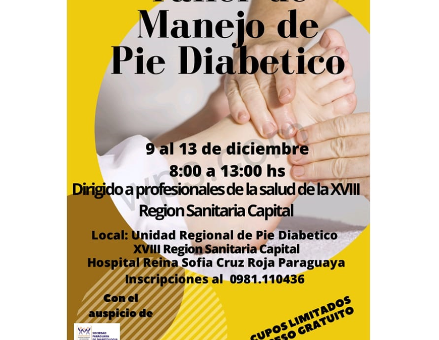 «Manejo del pie diabético» dictarán en taller a médicos