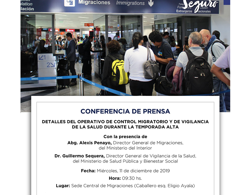 Migraciones y Salud intensificarán controles a viajeros