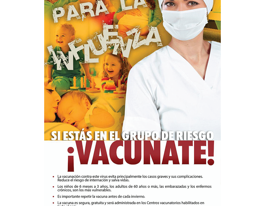Desde hoy inicia agendamiento para vacunación contra la influenza