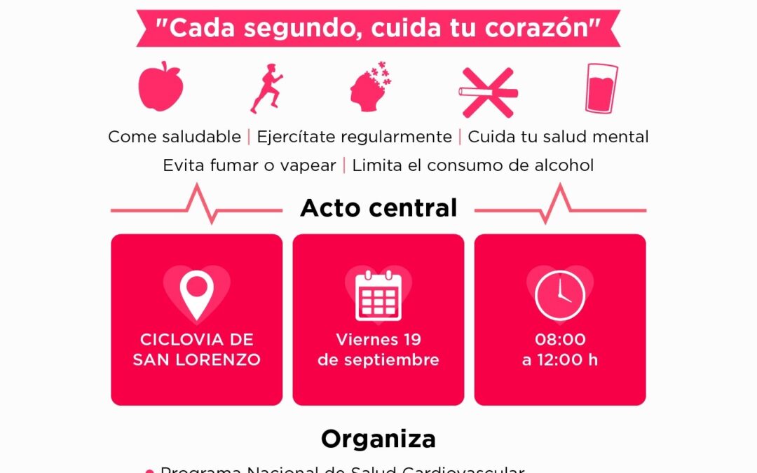 Septiembre Rojo: oficializarán campaña para impulsar el cuidado de la salud cardiovascular