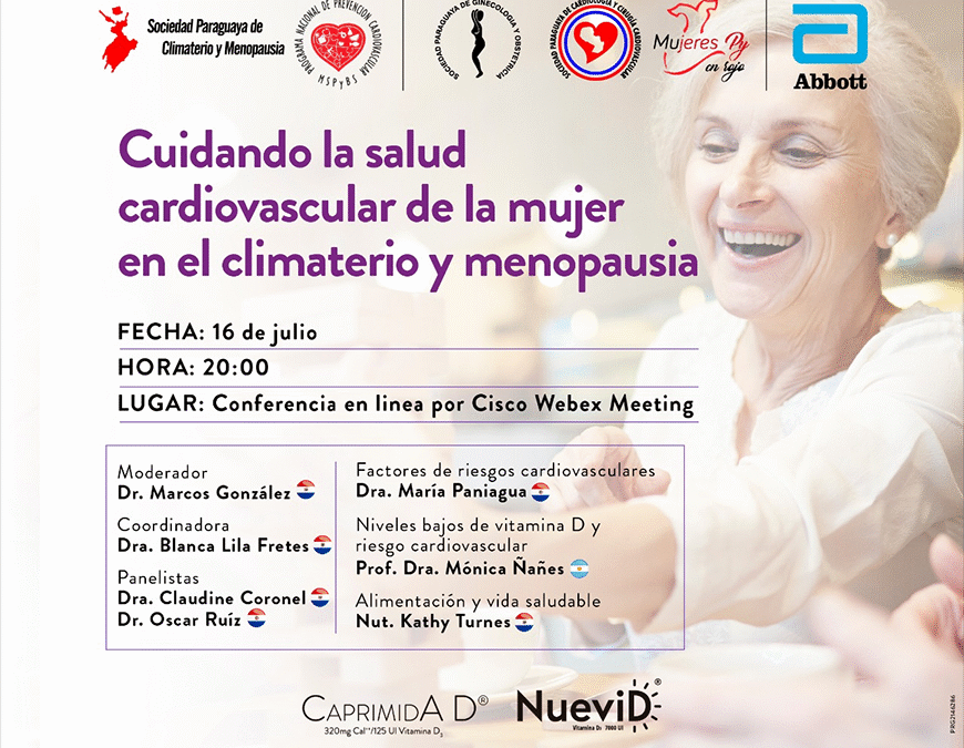 Salud cardiovascular de la mujer, climaterio y menopausia tratarán en conferencia en línea