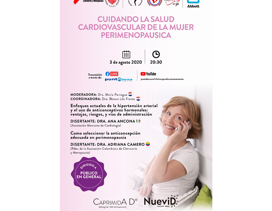 Salud cardiovascular de la mujer perimenopáusica será expuesto en conferencia online