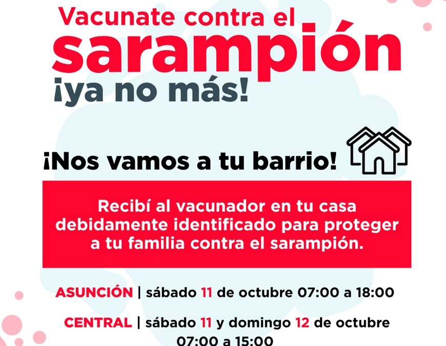Vacunación en tu barrio: jornada de inmunización contra el sarampión