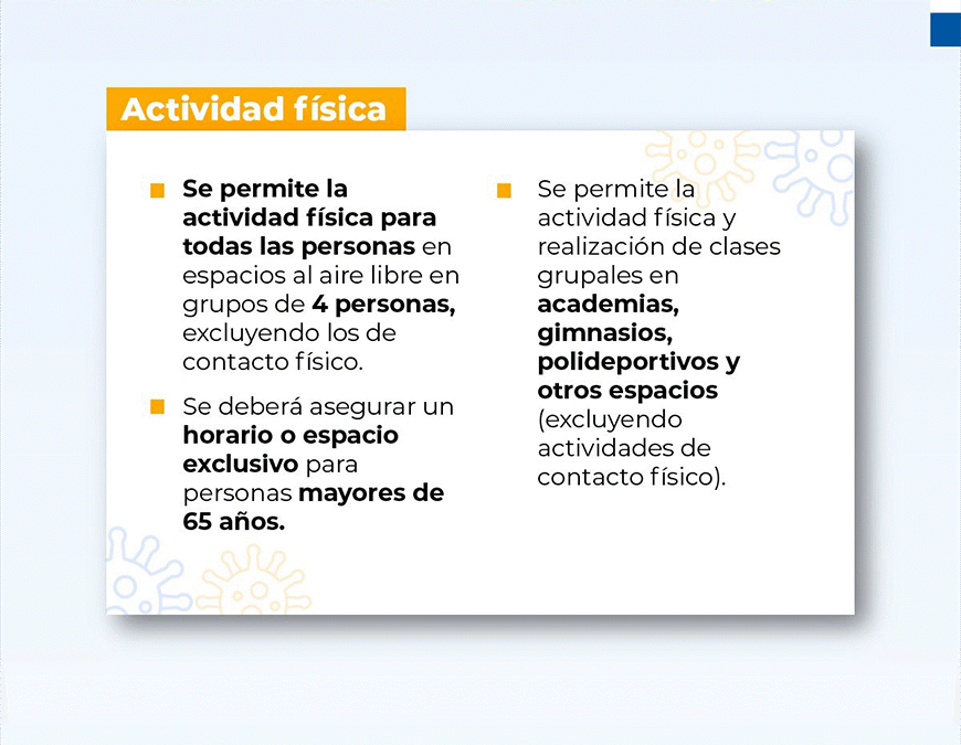 Actividad física en modo COVID-19: pautas para reducir riesgo de contagios