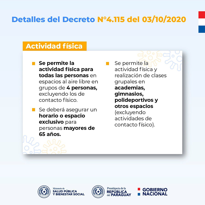 Actividad física en modo COVID-19 pautas para reducir riesgo de contagios – 05-10-2020