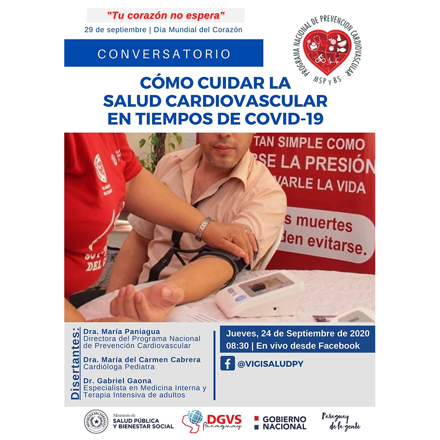 Cómo cuidar la salud cardiovascular en tiempos de COVID-19 será expuesto en conversatorio – 23-09-2020