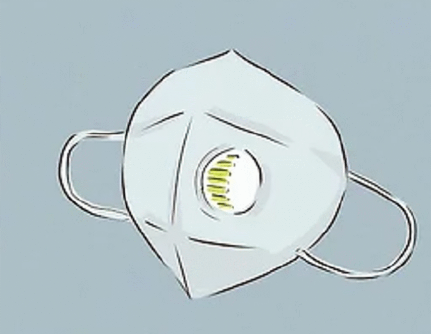 Mascarilla con válvula no evita la transmisión del COVID-19