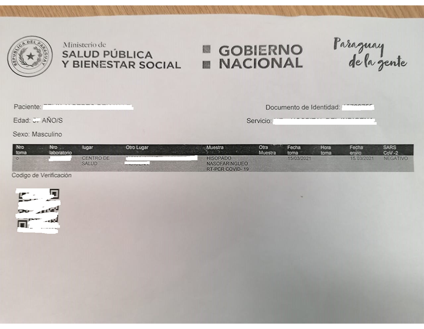 Adulteran datos de prueba COVID-19 para viajar