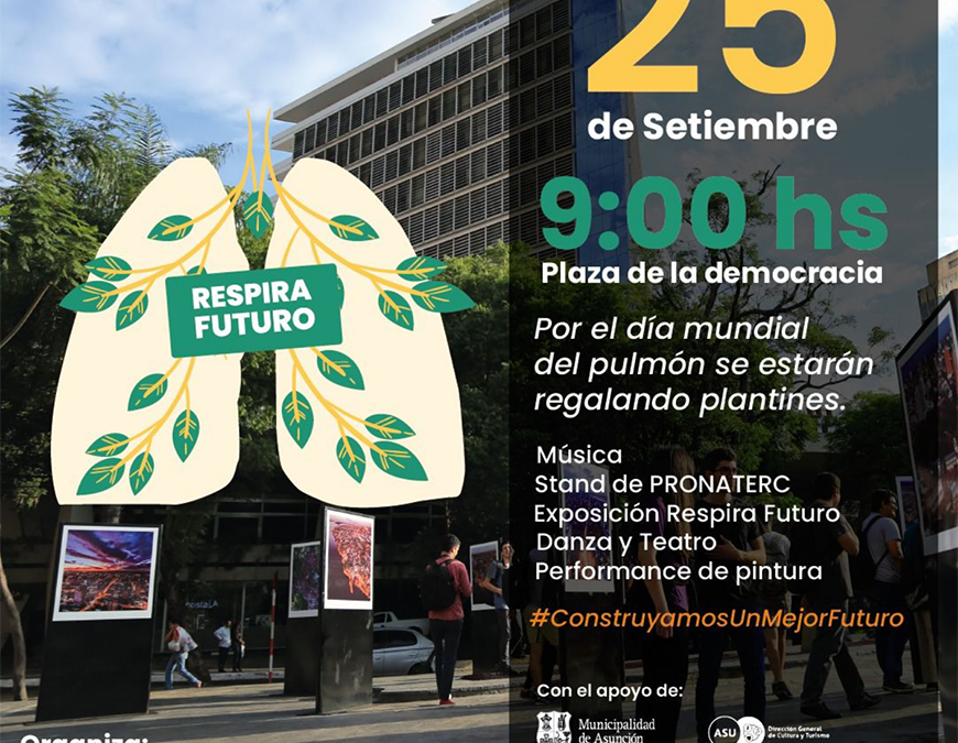 Este sábado se celebra el día del pulmón, en Plaza de la Democracia