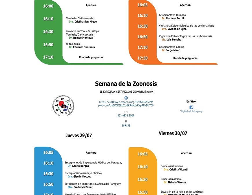 Hoy inicia la «Semana de las Zoonosis» con charlas virtuales
