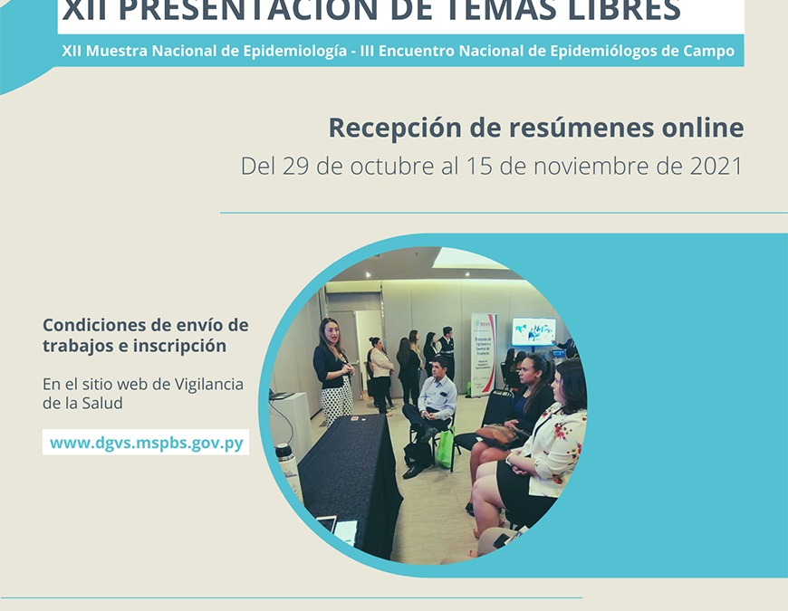 Inicia periodo de recepción de resúmenes para la XII Muestra Nacional de Epidemiología