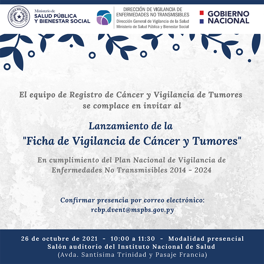 Paraguay contará con Ficha de vigilancia de cáncer y tumores – 22-10-2021