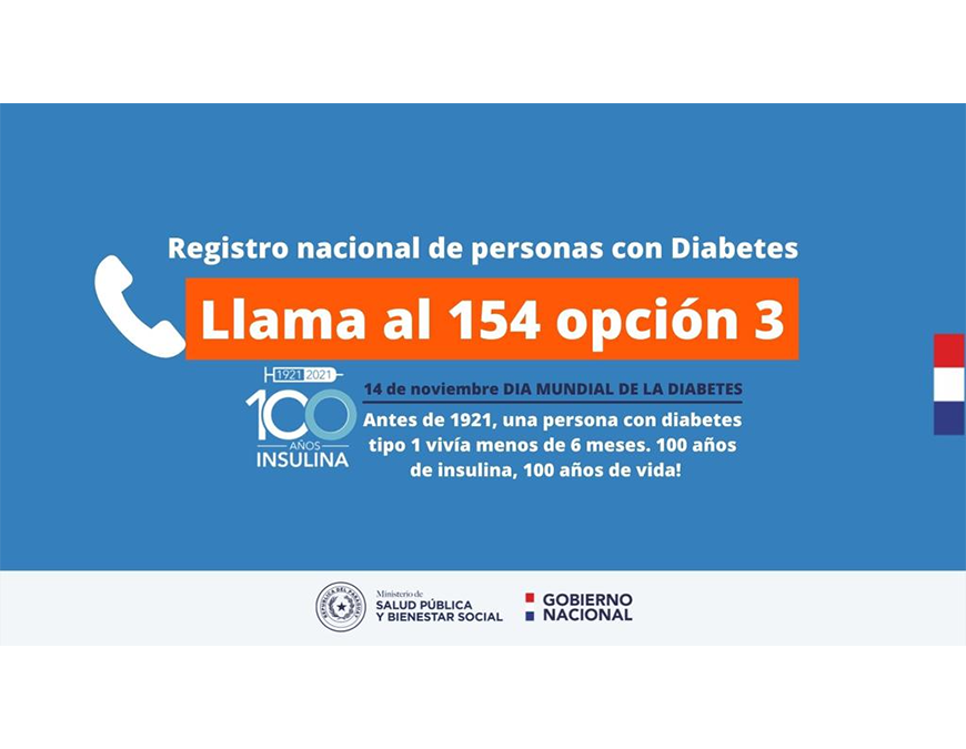 Registro Nacional de Personas con Diabetes entra a funcionar desde la línea 154