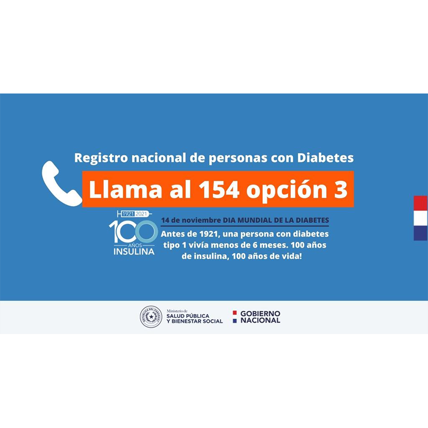 Registro Nacional de Personas con Diabetes entra a funcionar desde la línea 154 – 01-11-2021
