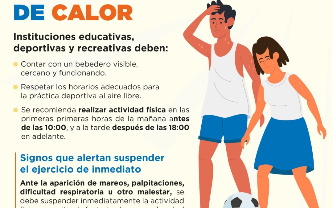Evitar exponer a los niños y adolescentes al intenso calor